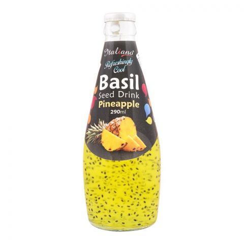 Italiano Pineapple Flavor Basil Seed Drink, 290ml