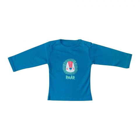 The Nest Jersey Long Sleeve T-Shirt Lion, Safari Blue