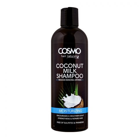 Cosmo Hair Naturals Moisturizing Coconut Milk Shampoo, Reduces Seasonal Dryness, 480ml