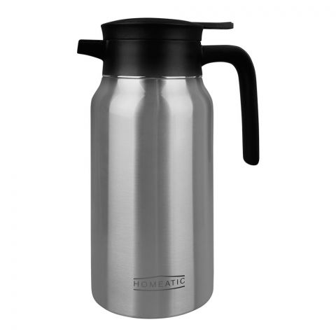 Homeatic Steel Thermos, 1.9 Liter Capacity, Silver, HKD-975