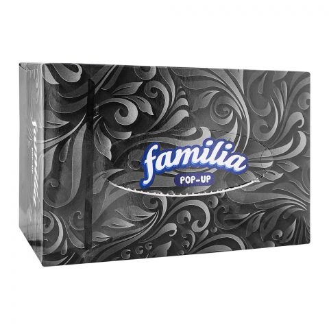Familia Pop-Up Black Tissue Box, 150 x 2 Ply