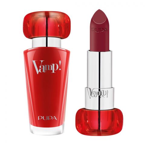 Pupa Milano Vamp! Extreme Colour Lipstick With Plumping Treatment, 300, Scarlet Bordeaux