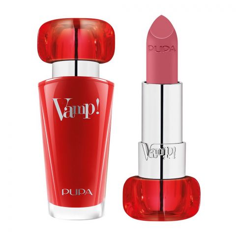 Pupa Milano Vamp! Extreme Colour Lipstick With Plumping Treatment, 204, Timelesss Rose