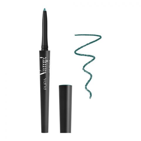 Pupa Milano Vamp! Eye Pencil 2-In-1 Eyeliner And Kajal Waterproof, 304, Magnetic Emerald