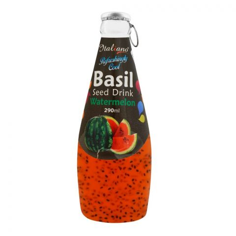 Italiano Water Melon Flavor Basil Seed Drink, 290ml