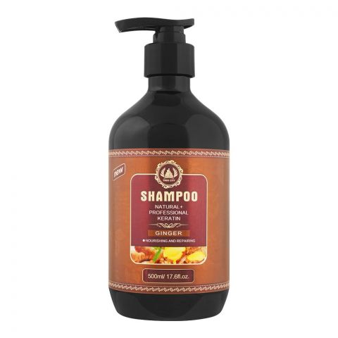 Tree City Natural + Professional Keratin Ginger Shampoo, Nourishing & Repairing, 500ml