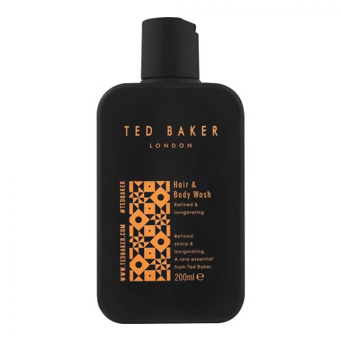 Ted Baker Refined, Sharp & Invigorating Hair & Body Wash, 200ml