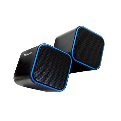 Havit 2.0 USB Speaker, Black + Blue, HVPK-SK473-BK+BL