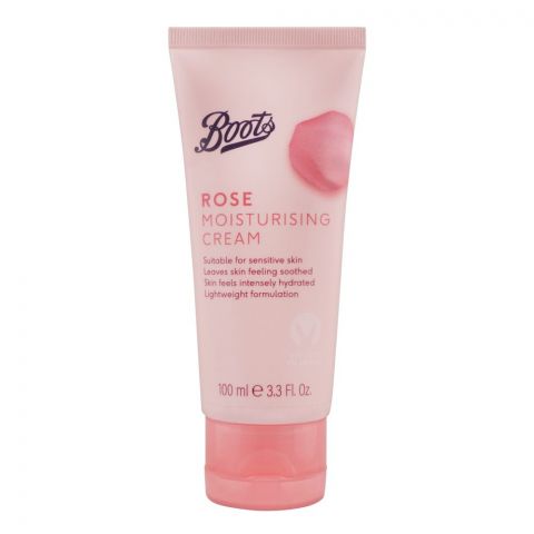 Boots Rose Moisturising Cream, Suitable For Sensitive Skin, 100ml