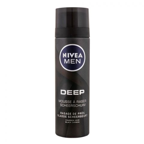 Nivea Men Deep Black Carbon Shaving Foam, 200ml
