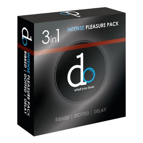 DO What You Love 3-In-1 Intense Pleasure Condoms, 3-Pack