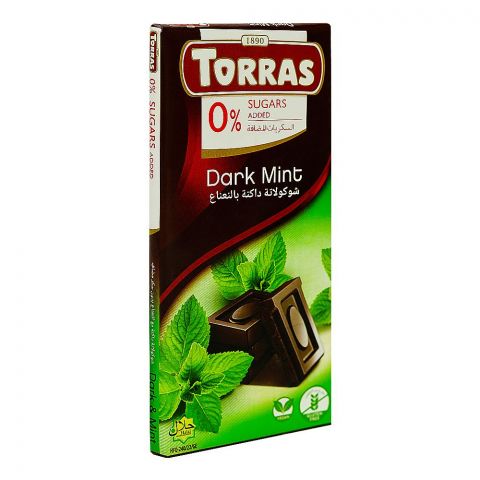 Torras Sugar Free Dark & Mint Chocolate, 75g