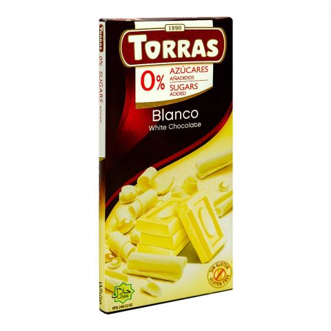 Torras Sugar Free White Chocolate, 75g