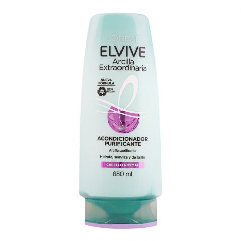 L'Oreal Paris Elvive Extraordinary Clay Purifying Conditioner, 680ml