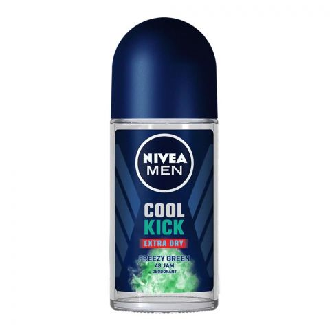 Nivea Men 48 Hours Cool Kick Extra Dry Freezy Green Anti-Perspirant Roll On, 50ml