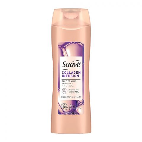 Suave Collagen Infusion Thickening Shampoo, For Flat + Fine Hair, 443ml