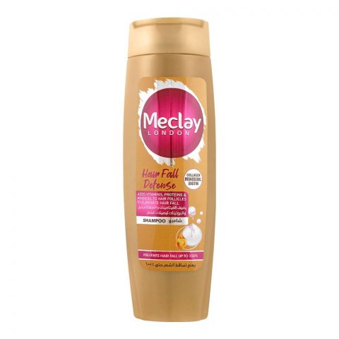 Meclay London Collagen Minoxidil Biotin Hair Fall Defense Shampoo, Prevents Hair Fall, 360ml