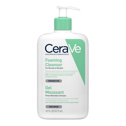 CeraVe Foaming Facial Cleanser, Normal To Oily Skin, 473ml