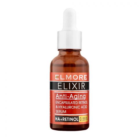 Elmore Elixir Anti-Aging Encapsulated Retinol & Hyaluronic Acid 0.55% Serum, 30ml