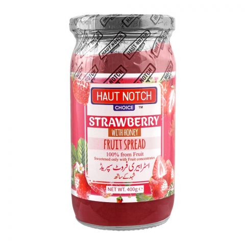 Haut Notch Strawberry With Honey Fruit Spread, 400g