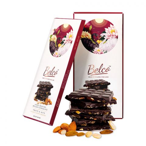 Belco Hand Crafted Belgian Chocolate With Fruits & Nuts, 100g