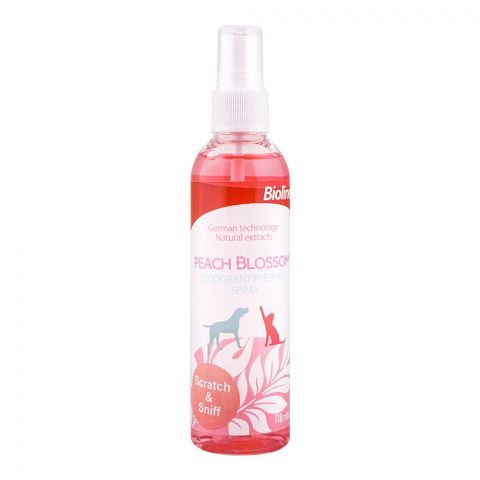 Bioline Peach Blossom Deodorant Spray Scratch & Sniff, 118ml