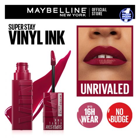 Maybelline New York Superstay Vinyl Ink Longwear Liquid Lipstick, 30, Unrivaled