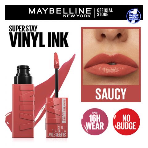 Maybelline New York Superstay Vinyl Ink Longwear Liquid Lipstick, 65, Saucy