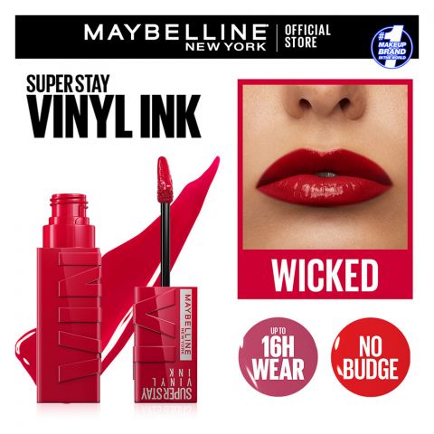 Maybelline New York Superstay Vinyl Ink Longwear Liquid Lipstick, 50, Wicked