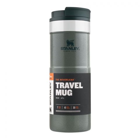 Stanley Classic Series The Neverleak Travel Mug, 0.47 Liter, Hammertone Green, 10-09851-006