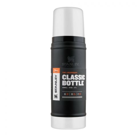 Stanley Classic Series The Legendary Classic Bottle, X-Small, 0.47 Liter, Matte Black Pebbles, 10-01228-073