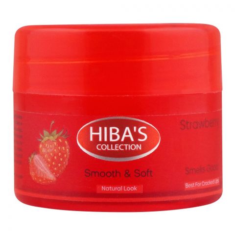 Hiba-Pack Strawberry Lip Balm, Best For Cracked Lips, 15ml