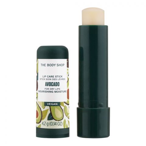 The Body Shop Avocado Nourishing Moisture Vegan Lip Care Stick, For Dry Lips, 4.2g