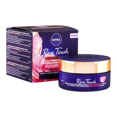 Nivea Rose Touch Ant-Wrinkle Rose Petal Oil Night Cream, 50ml