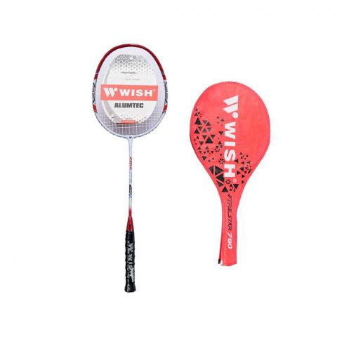 Wish Alumtec 780 Badminton Racket, Red/White, 022473