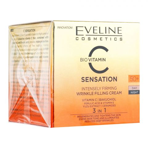 Eveline Bio Vitamin C Sensation 3-In-1 50+ Day And Night Intensely Firming Wrinkle Filling Cream 50ml