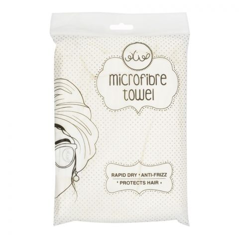 Zo'Nanos Microfibre Towel, Rapid Dry, Anti-Frizz, Protects Hair, White
