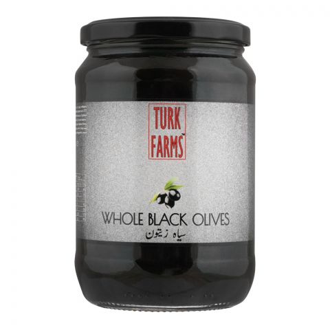 Turk Farms Whole Black Olives, 700g
