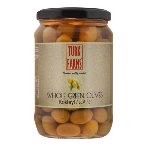 Turk Farms Whole Green Olives, 700g