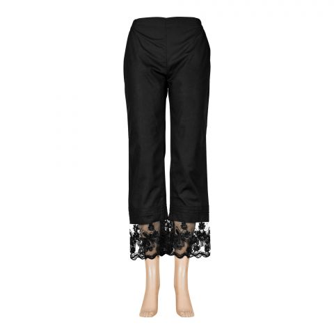 Basix Trendy Net Lace Black Pant, LT-606