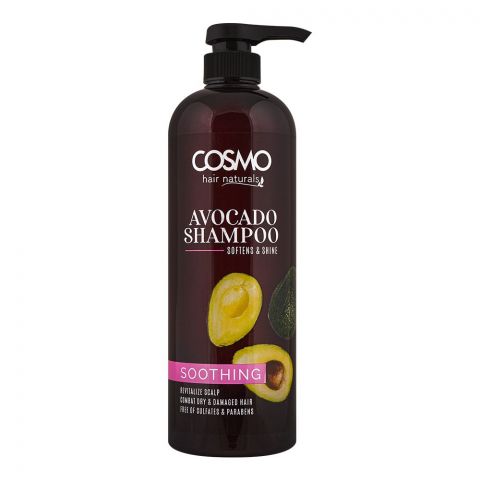 Cosmo Hair Naturals Avocado Soothing Shampoo, For Combat Dry & Damaged Hair 1000ml