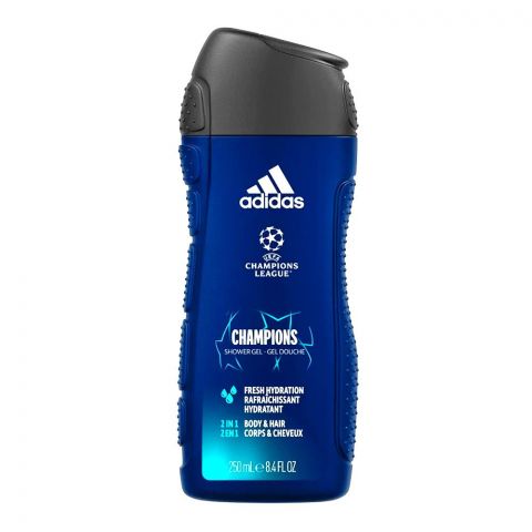 Adidas Champion League 2-In-1 Hair & Body Shower Gel, 250ml