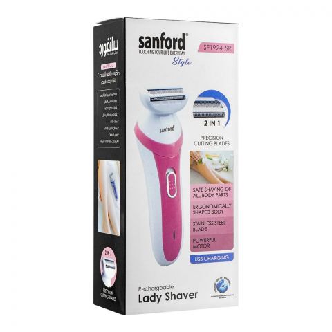 Sanford 2-In-1 Precision Cutting Blades Rechargeable Lady Shaver, SF-1924LSR