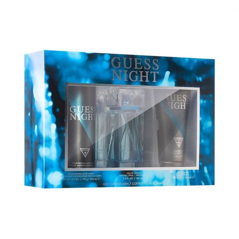 Guess Night Pour Homme Set, Eau De Toilette, 100ml + Body Spray, 226ml + Shower Gel, 200ml