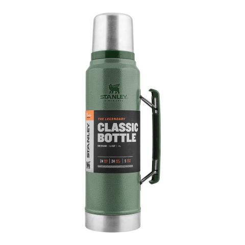 Stanley Classic Series Legendary Classic Bottle, Medium, 1 Liter, Hammertone Green, 10-08266-001