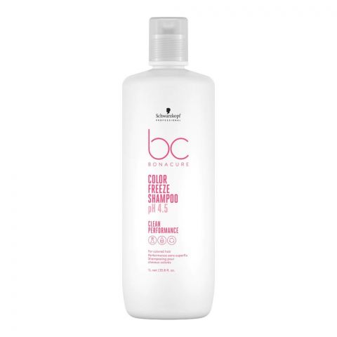Schwarzkopf BC Bonacure Color Freeze PH 4.5 Colored Hair Shampoo, For Colored Hair, 1 Liter