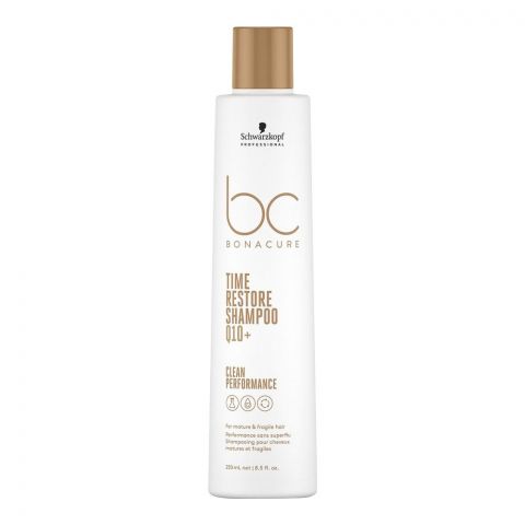 Schwarzkopf BC Bonacure Time Restore Q10+ Mature & Fragile Hair Shampoo, For Mature & Fragile Hair, 250ml