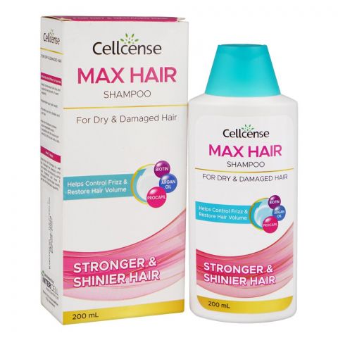 Cellcense Max Hair Shampoo, For Dry & Damage Hair, 200ml