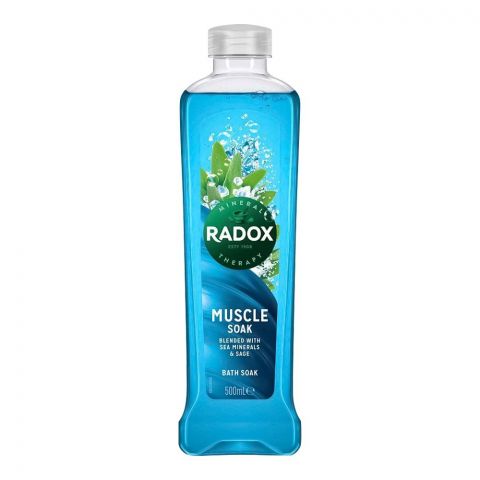 Radox Muscle Therapy Blended With Sea Minerals & Sage Bath Soak, 500ml
