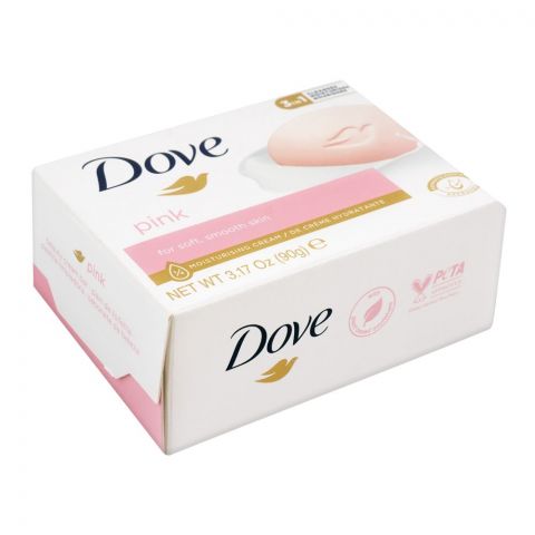 Dove Pink Moisturising Cream Bar, For Soft/Smooth Skin, 90g